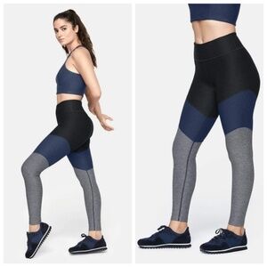 Outdoor Voices Springs 7/8 Colorblock Tight Leggings Navy Gray NEW